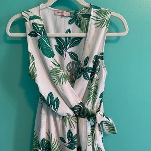 Tropical print romper